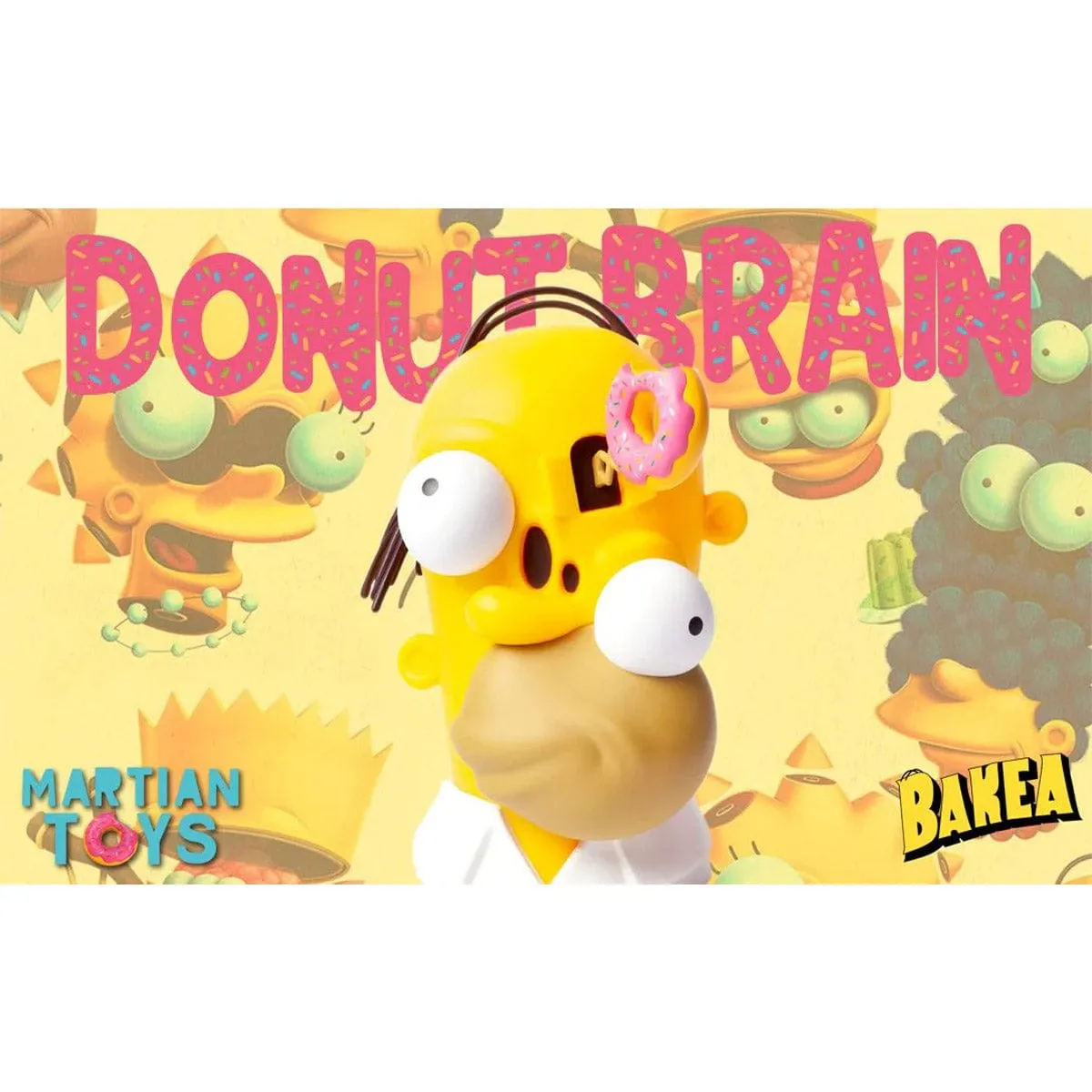 Donut Brain 9" Medium Art Vinyl Figure by Bakea x Martian Toys