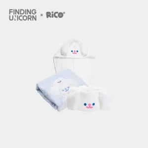 Finding Unicorn RiCO Plush Toiletry Set (Towel/Hair-Drying Cap/Hair Band)