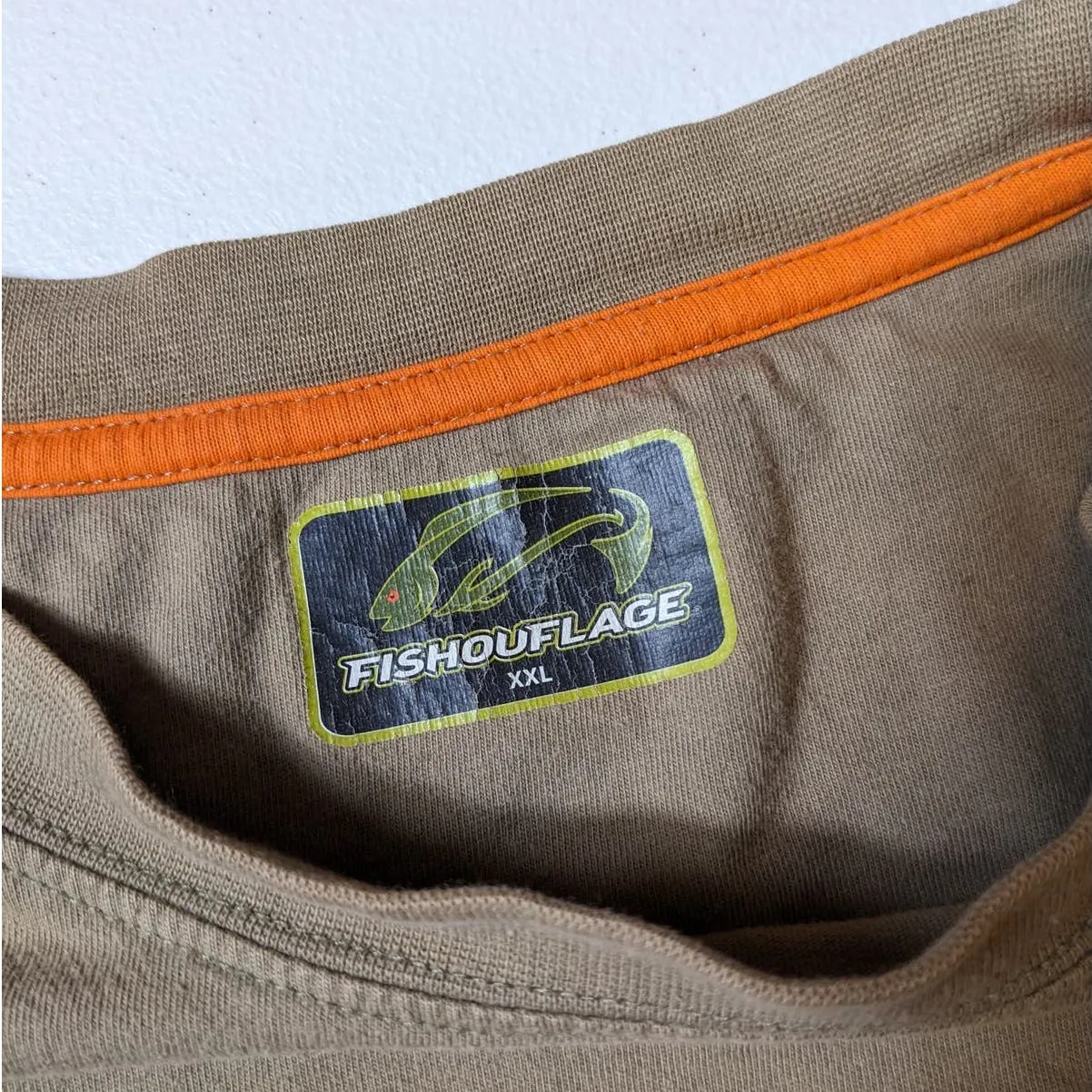 Fishouflage Shirt Mens XXL Long Sleeve Camo Outdoor Fishing Outdoorsman Pullover