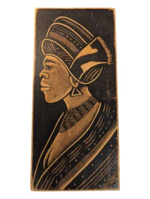 Hand Carved Wooden Portrait