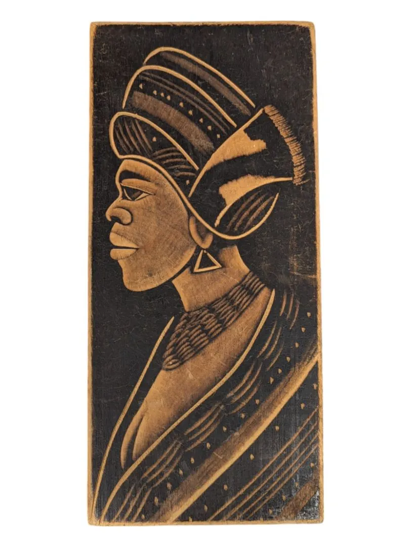 Hand Carved Wooden Portrait