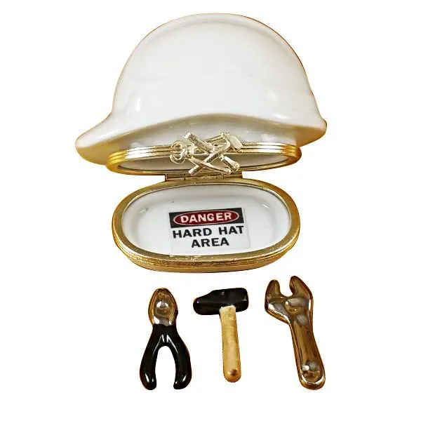 Hard Hat With Tools Limoges Box by Rochard™