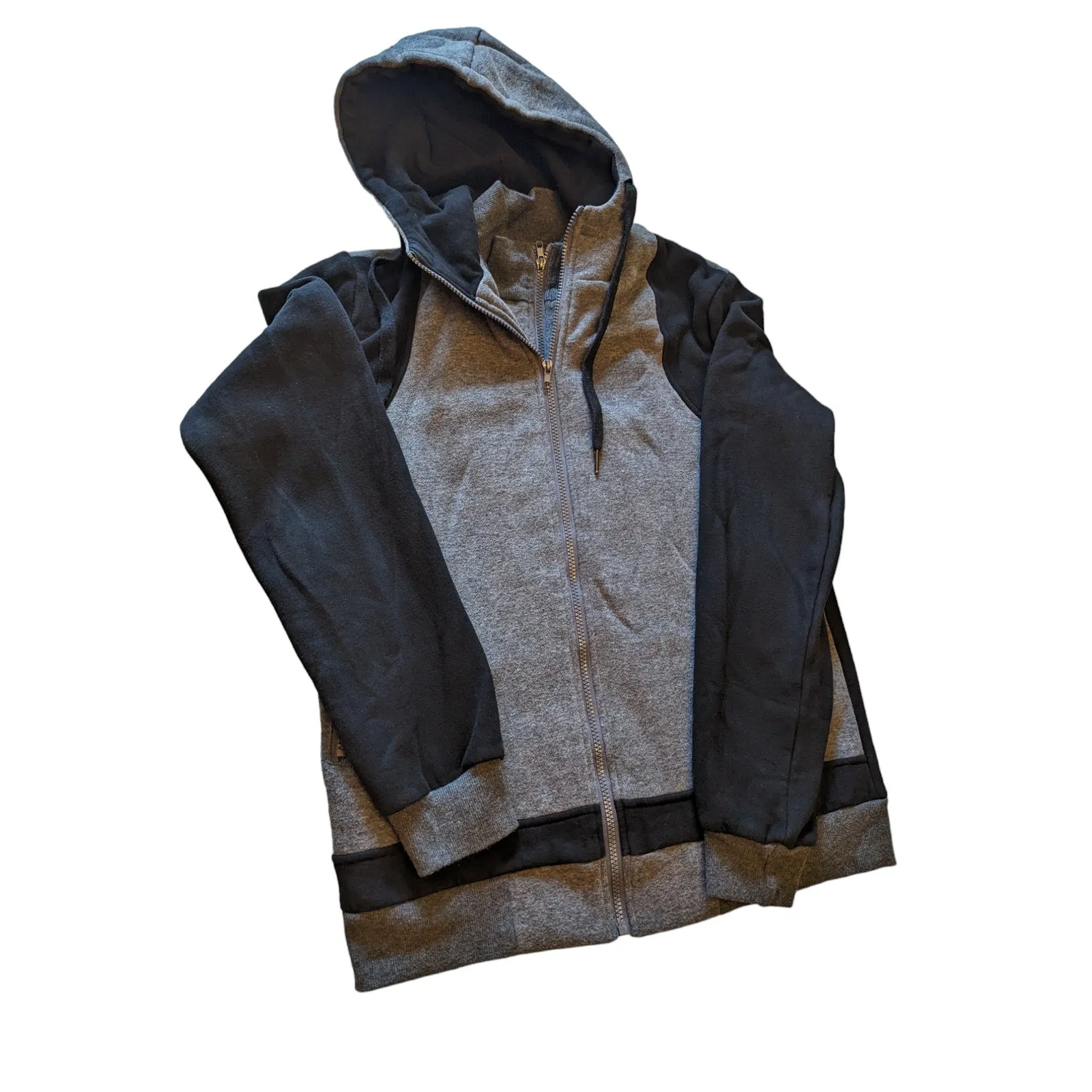 Hemoon Hoodie Sweatshirt Womens Large Men Medium Zip Streetwear Kangaroo Pockets