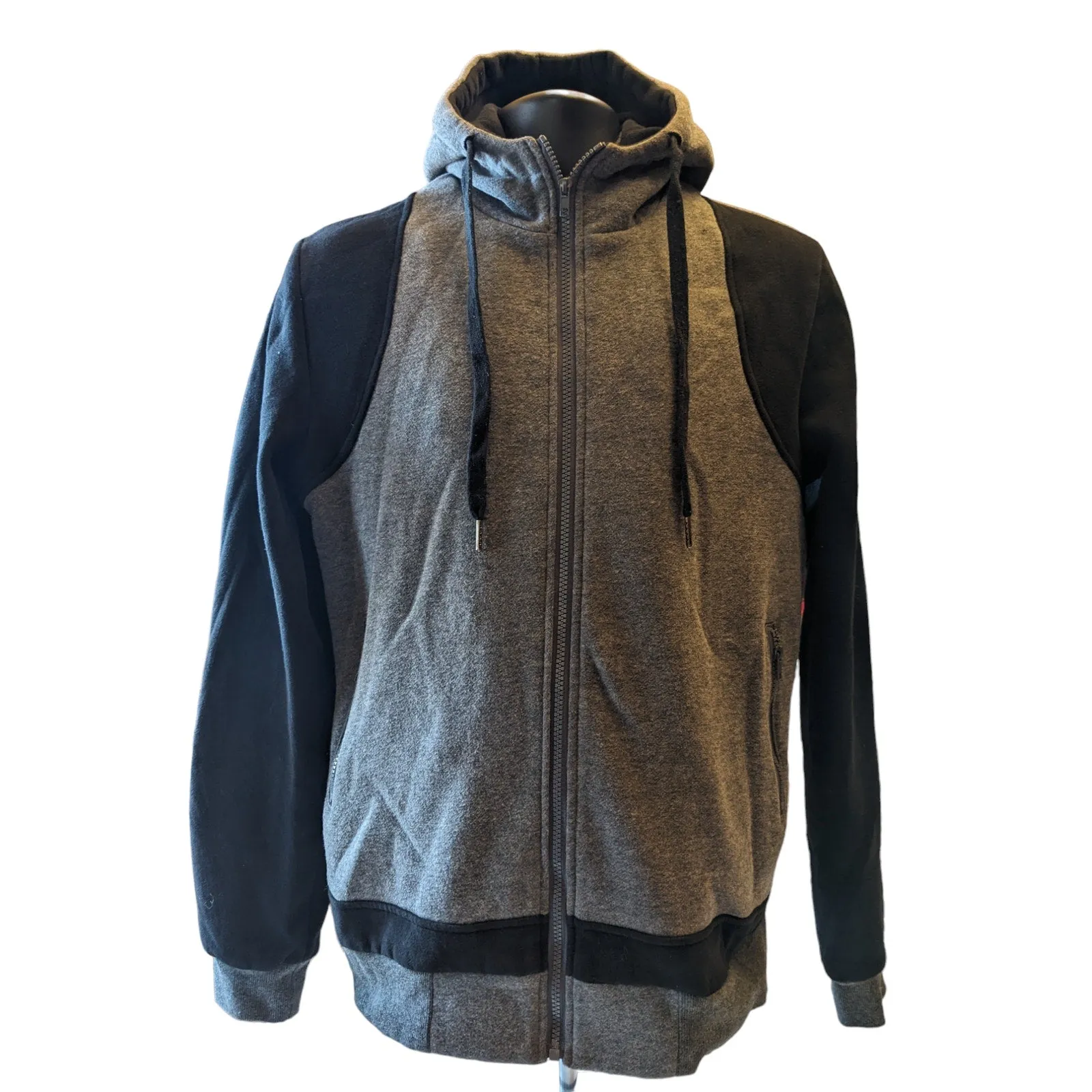 Hemoon Hoodie Sweatshirt Womens Large Men Medium Zip Streetwear Kangaroo Pockets