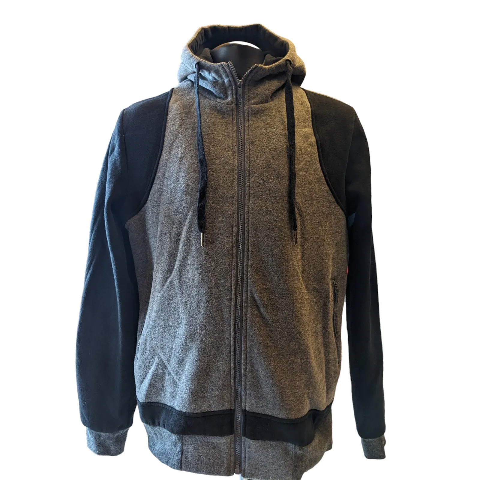 Hemoon Hoodie Sweatshirt Womens Large Men Medium Zip Streetwear Kangaroo Pockets