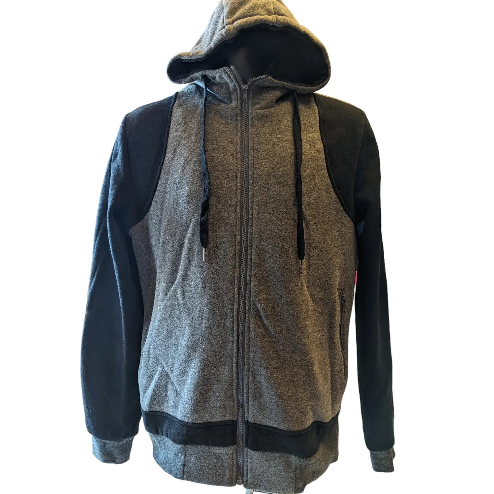 Hemoon Hoodie Sweatshirt Womens Large Men Medium Zip Streetwear Kangaroo Pockets