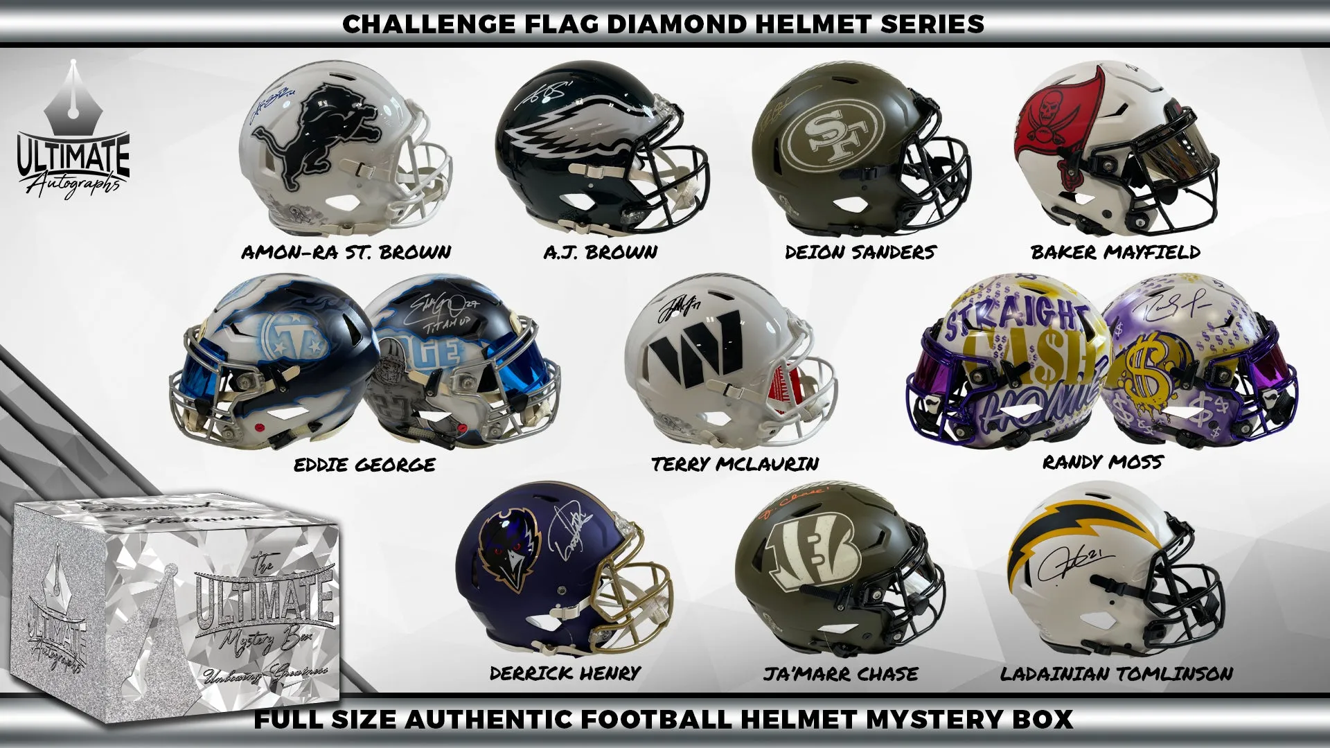 Live Break #1 - **DOUBLE BOX BREAK** - Autographed Full Size Diamond Helmet Mystery Box "Challenge Flag" Series - 2/21/2025 - 12:00 PM CT