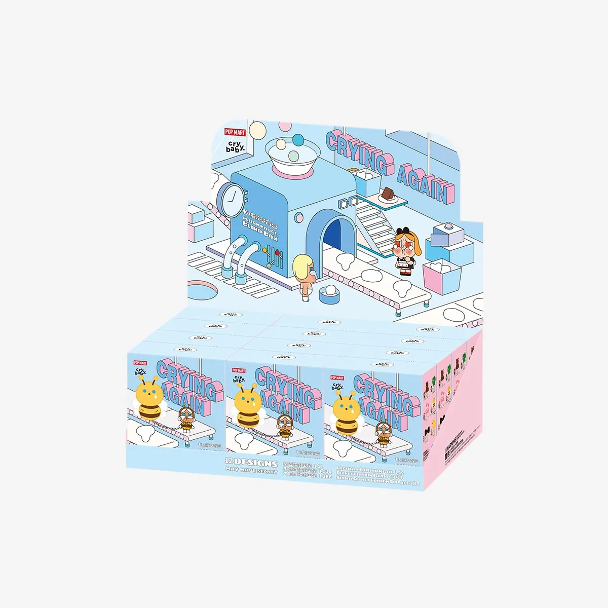【NEW】POP MART CRYBABY Crying Again Series-Plush Badge Blind Box
