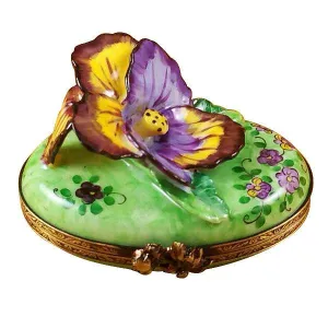 Pansy - Purple & Yellow Limoges Box by Rochard™