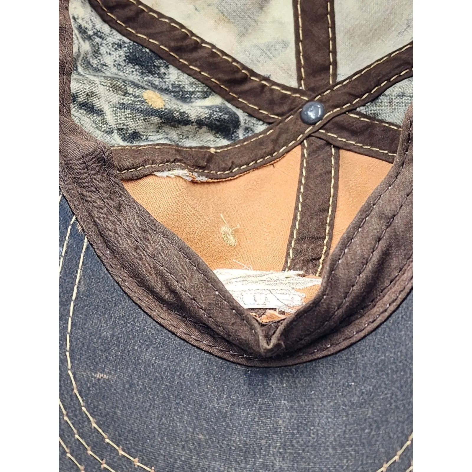 Port Authority Hat STMA Knights Baseball Cap Camo Distressed Adjustable Strap