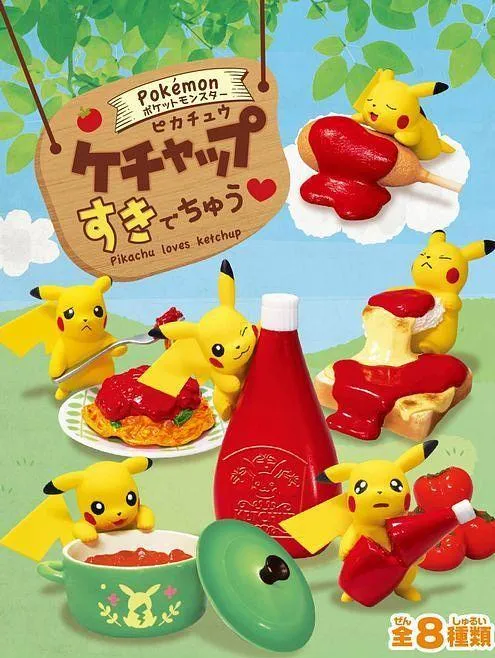 Re-Ment Pokemon - Pokemon Pikachu Loves Ketchup (Set of 8)