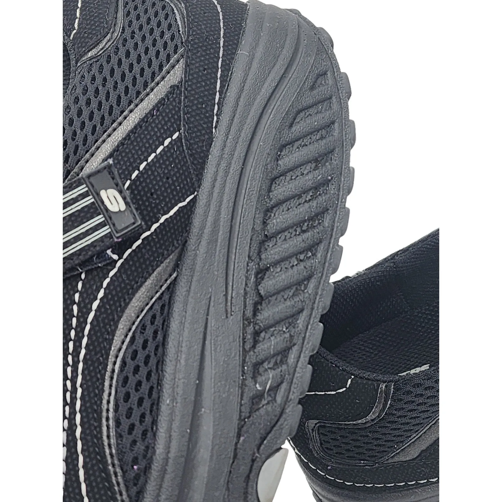 Skechers Shape Ups Shoes Womens 9.5 Walking Black Comfort Fit Arch Support 11807