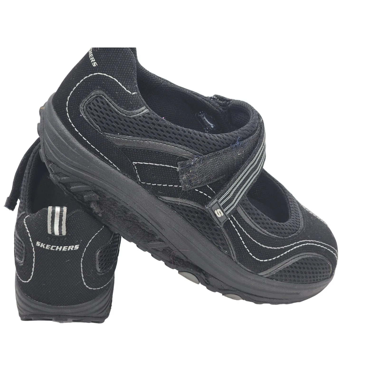 Skechers Shape Ups Shoes Womens 9.5 Walking Black Comfort Fit Arch Support 11807