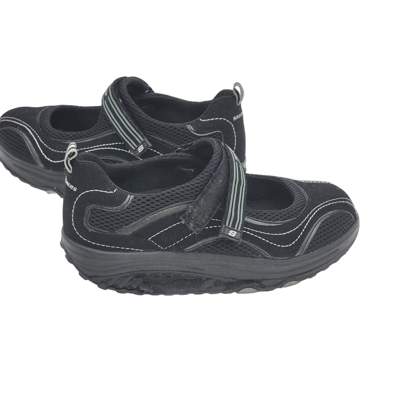 Skechers Shape Ups Shoes Womens 9.5 Walking Black Comfort Fit Arch Support 11807