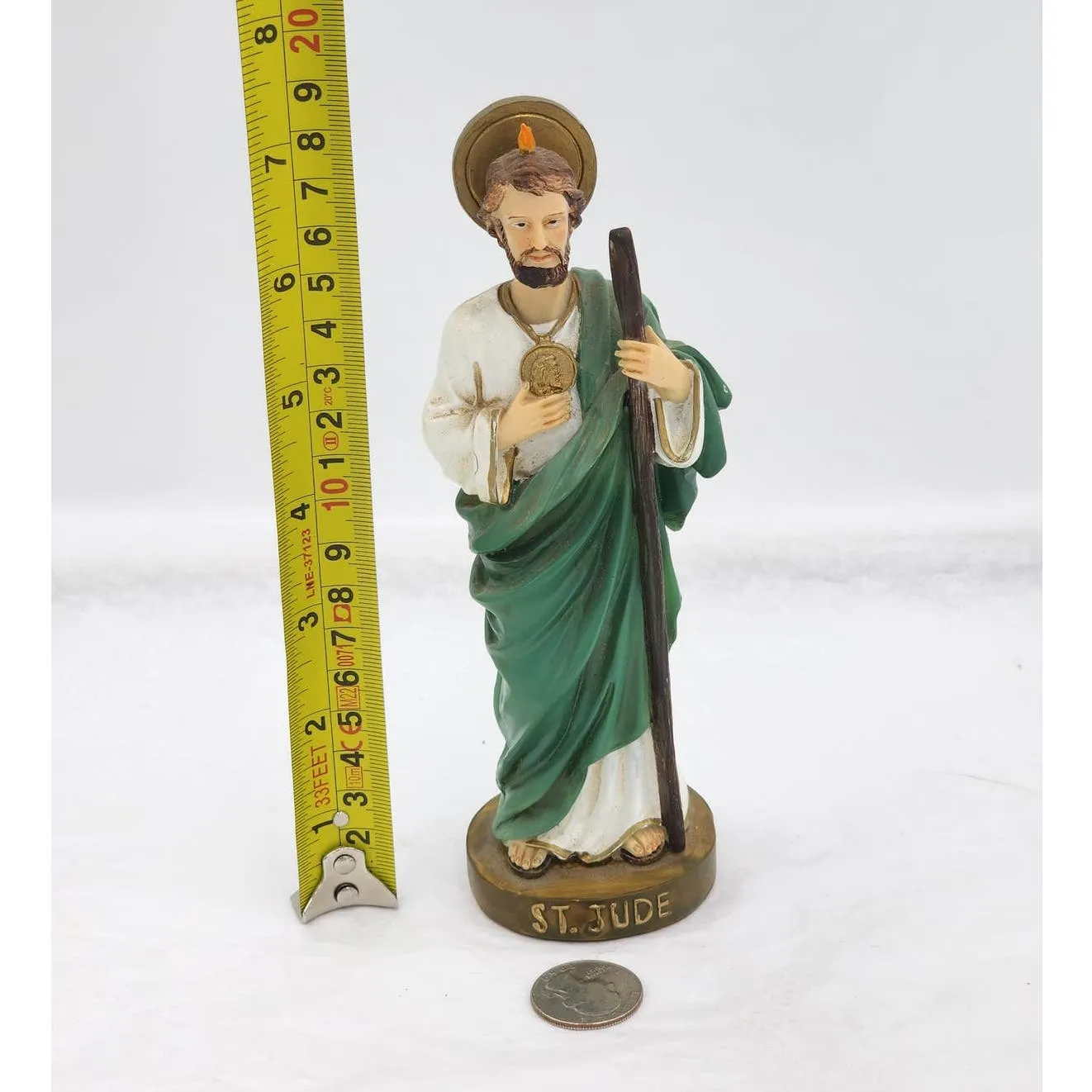 St Jude Figurine Christian Catholic Religious Statue Saint Signed By Doherty 7"