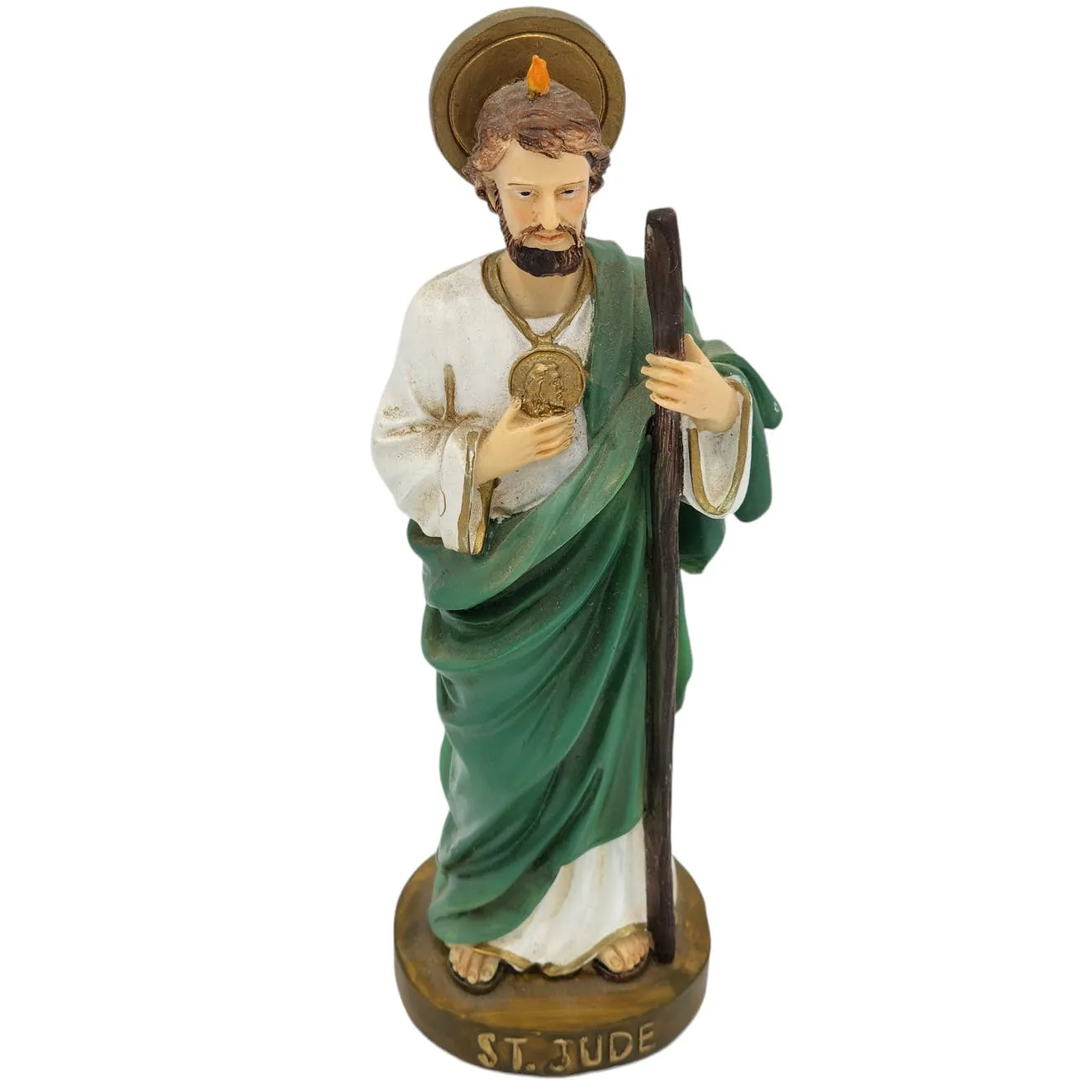 St Jude Figurine Christian Catholic Religious Statue Saint Signed By Doherty 7"