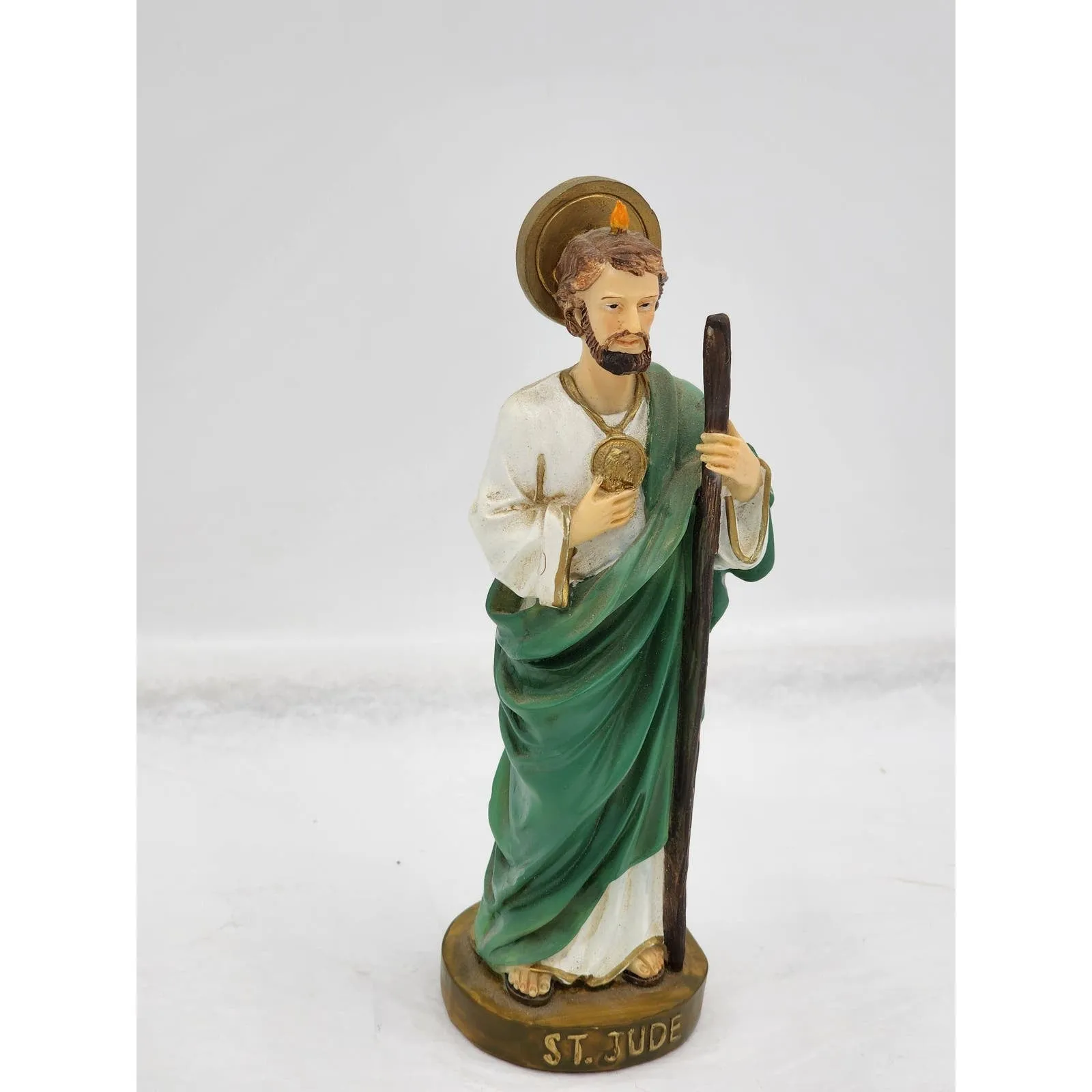 St Jude Figurine Christian Catholic Religious Statue Saint Signed By Doherty 7"