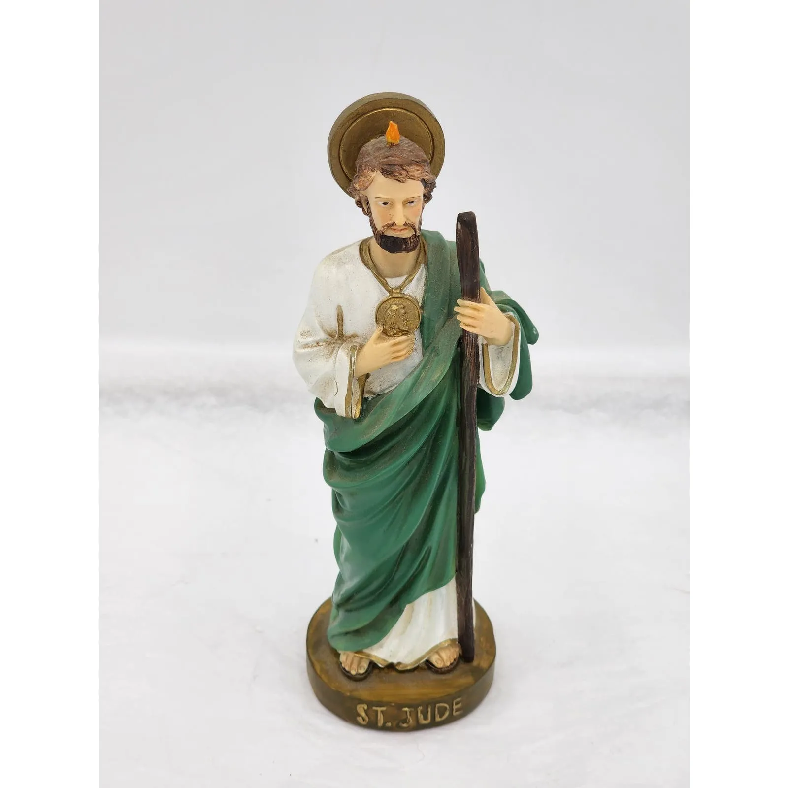 St Jude Figurine Christian Catholic Religious Statue Saint Signed By Doherty 7"