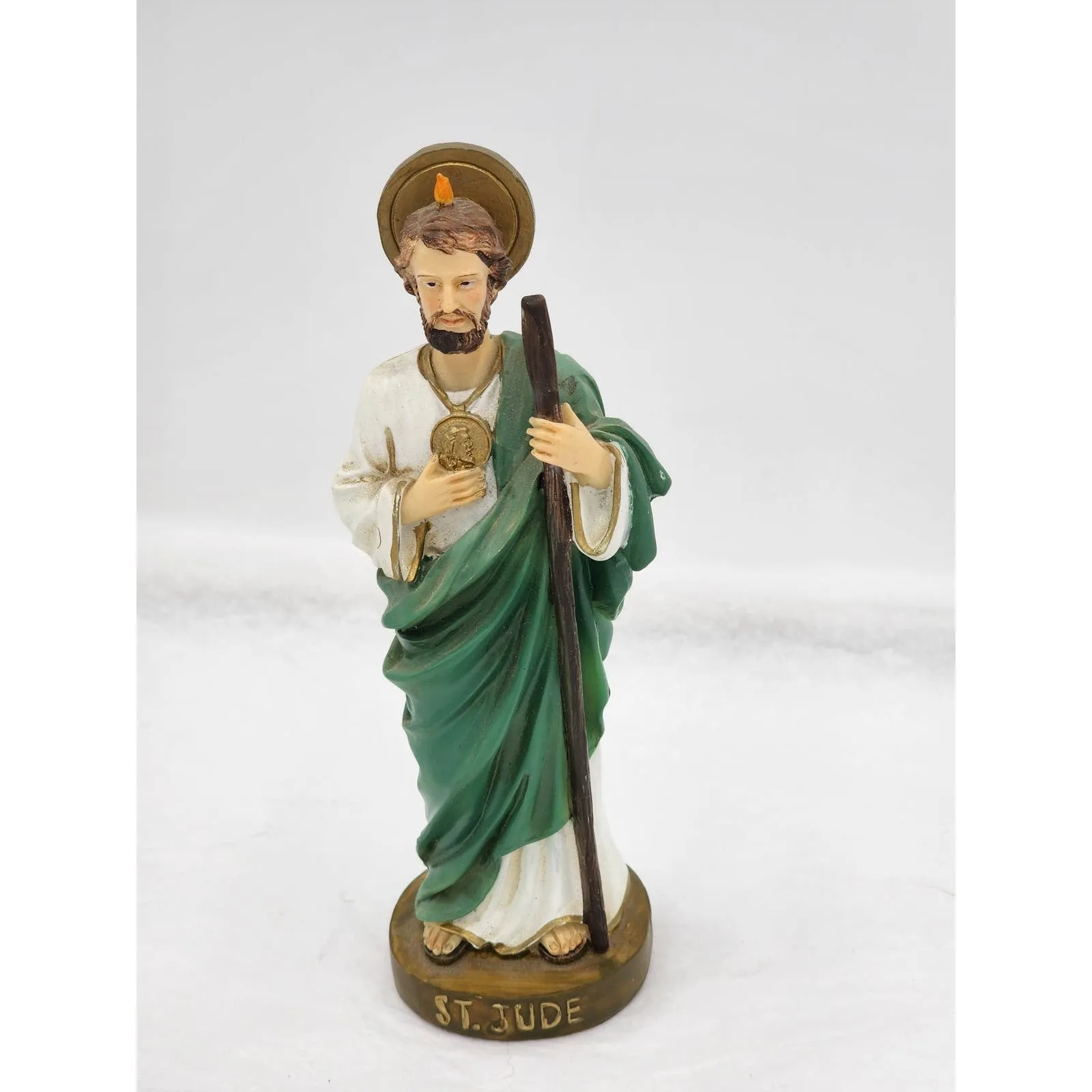 St Jude Figurine Christian Catholic Religious Statue Saint Signed By Doherty 7"
