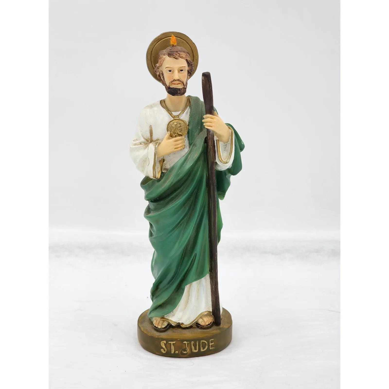 St Jude Figurine Christian Catholic Religious Statue Saint Signed By Doherty 7"