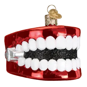 Wind Up Teeth Ornament Old World Christmas Ornament 44107