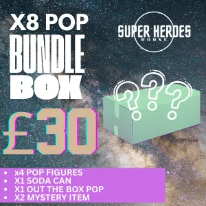 X8 Item £30 Funko Bundle - 4x pop figures, 1x soda can,  1x out of box pop  2x mystery items